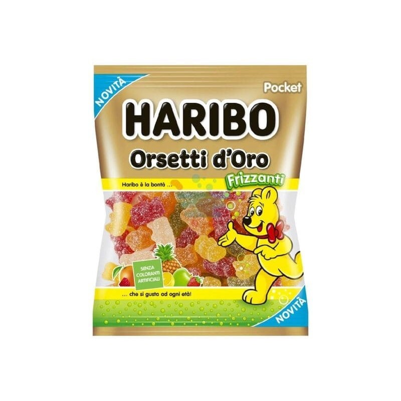 Haribo Orsetti d'Oro Frizzanti Caramelle Gommose 90gr 30pz