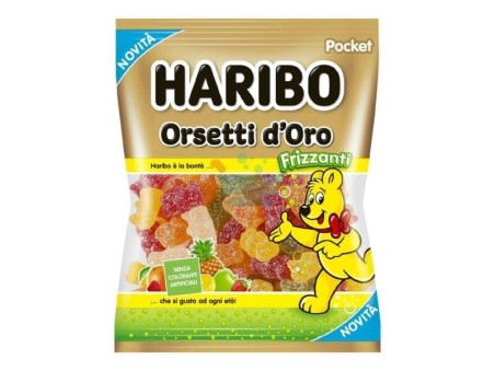 Haribo Orsetti d'Oro Frizzanti Caramelle Gommose 90gr 30pz