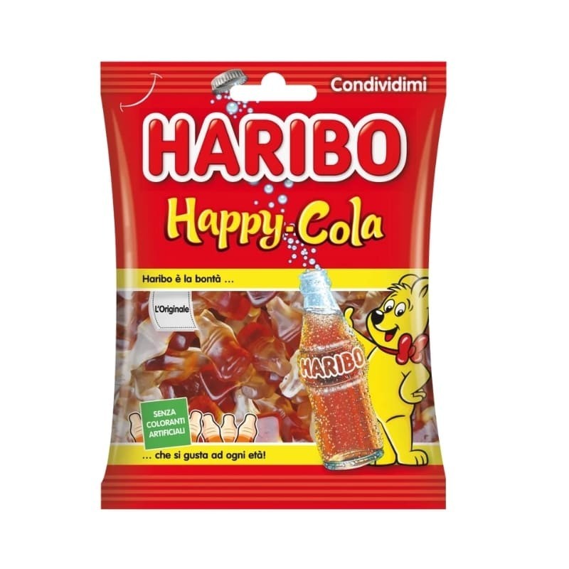 Haribo Happy Cola Caramelle Gommose 90gr 30pz