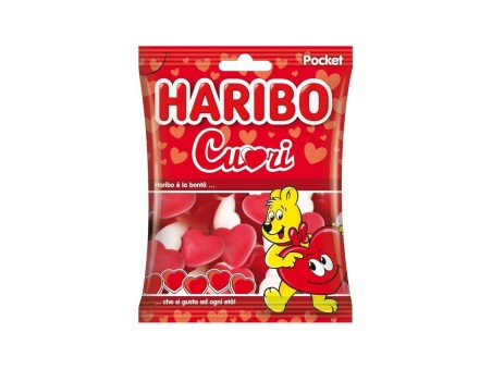 Haribo Cuori Caramelle Gommose 90gr 30pz