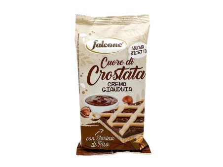 Falcone Cuore di Crostata alla Gianduia con Farina di Riso, 44pz