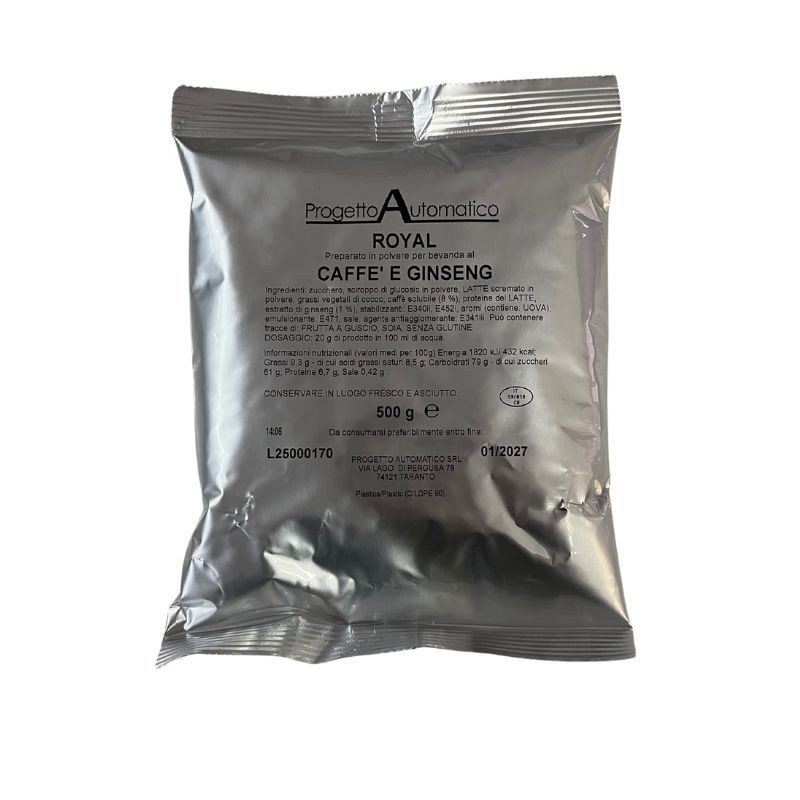 Caffè al Ginseng Royal Solubile, Progetto Automatico, Dolce, 500gr