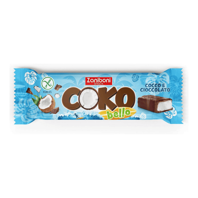 Coko Bello Barretta al cioccolato ripiena al Cocco 24pz