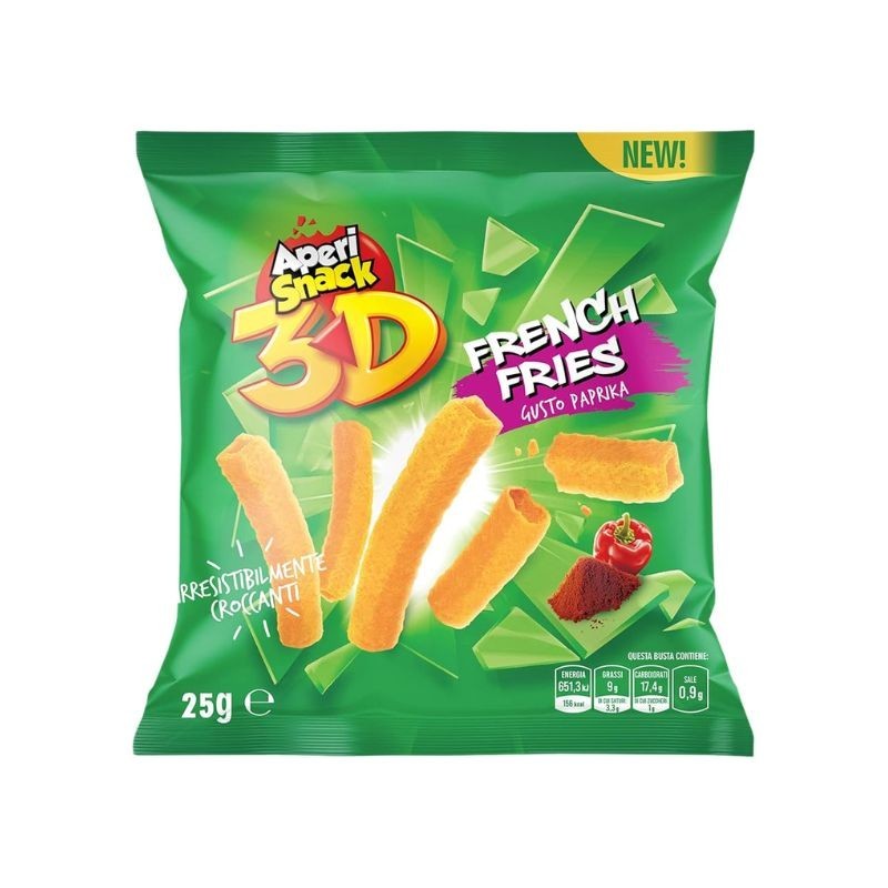 Aperisnack French Fries gusto Paprika 25gr 36pz
