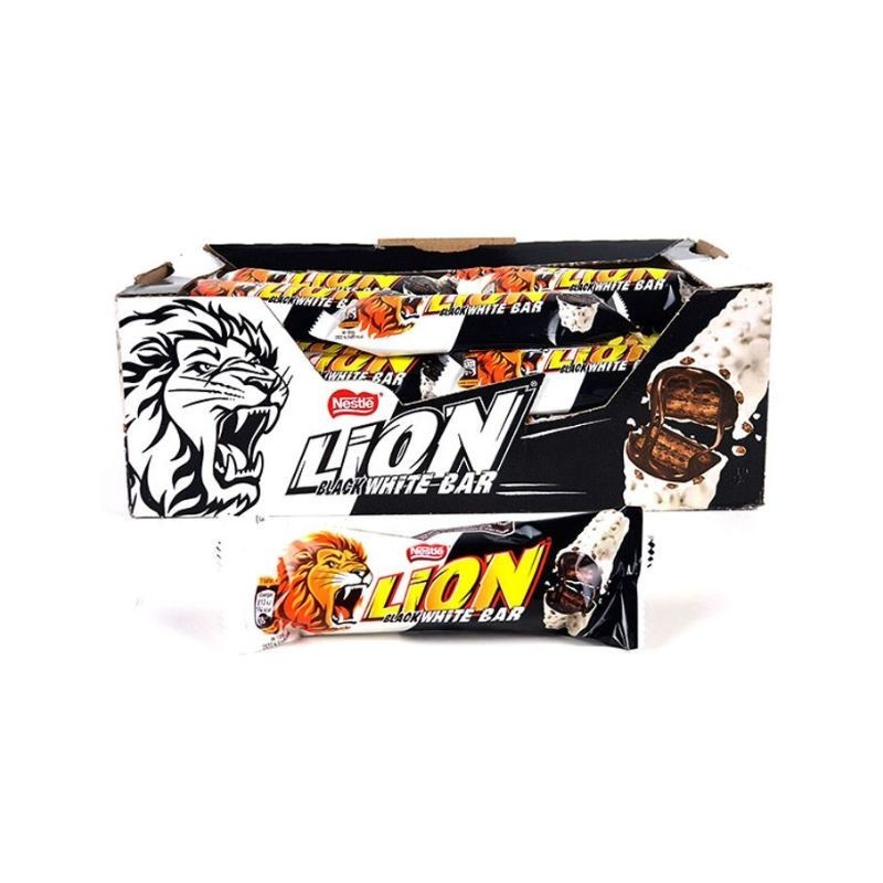 Lion Black and White Edizione Limitata - Barretta al doppio Cioccolato - 42gr 24pz