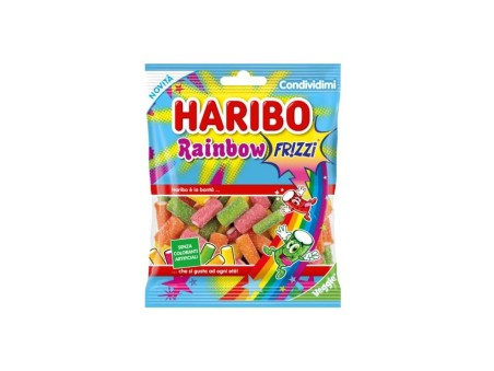 Haribo Rainbow Frizzi Caramelle Gommose al gusto Frutta 80gr 30pz