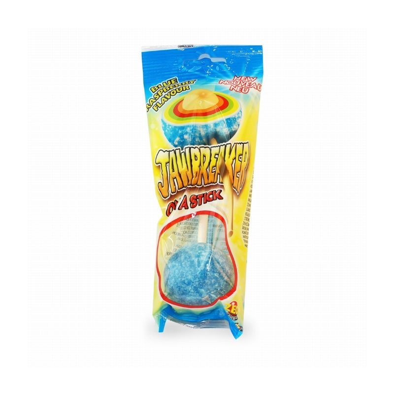 Zed Jawbreaker Lecca Lecca Gigante al lampone blu su stecco 50 g x 15 pezzi