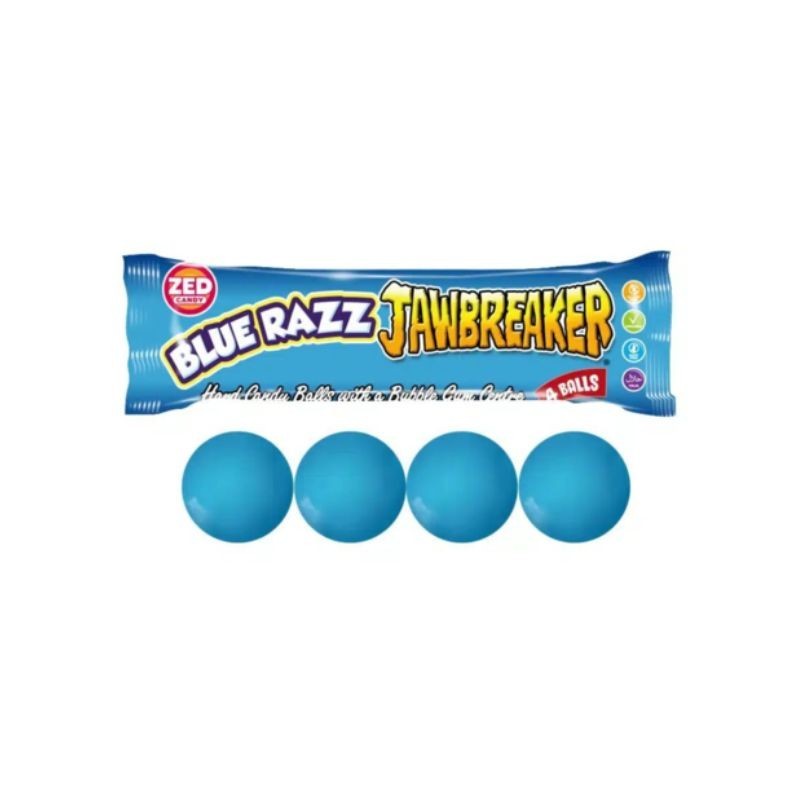 Zed Jawbreaker Caramelle Giganti al lampone blu Spaccamascella  33g x 40 pz