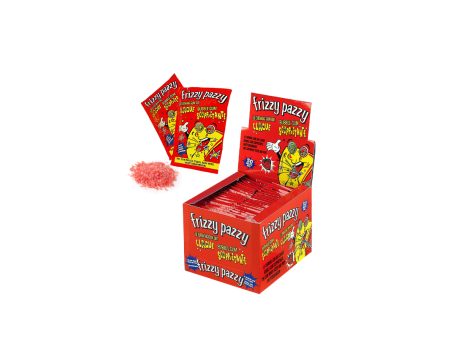 Frizzy Pazzy Bubble Gum Fragola con granella scoppiettante di gomma alla fragola 50pz