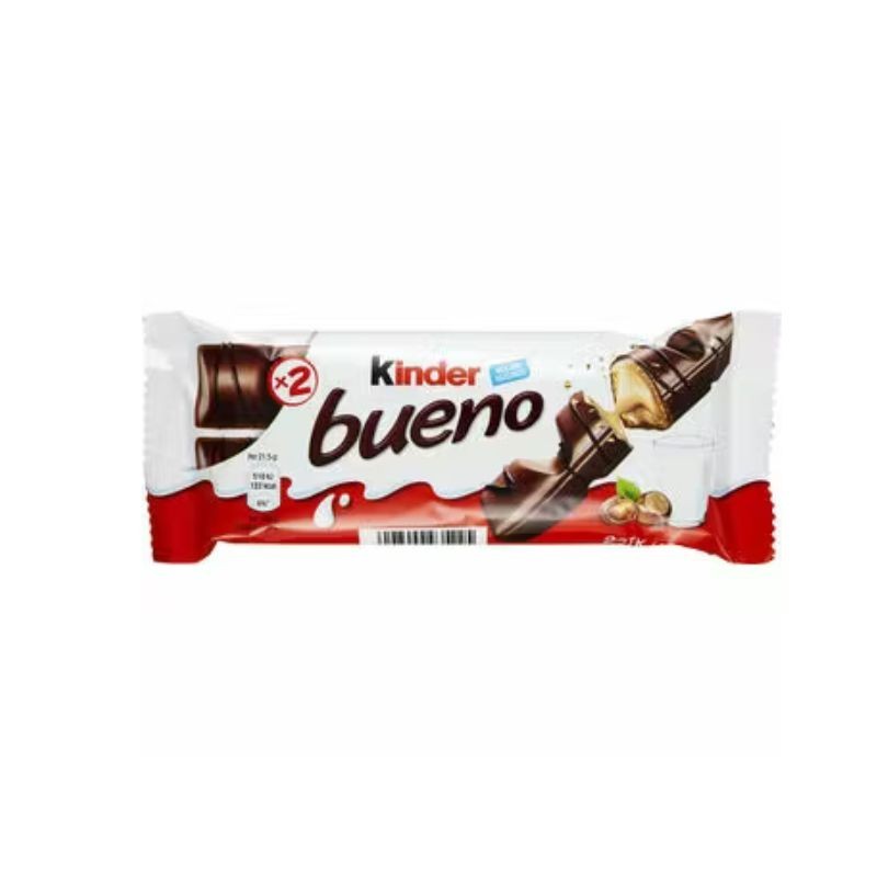 Barretta Kinder Bueno ripiena di Aroma alla nocciola e Latte 30pz