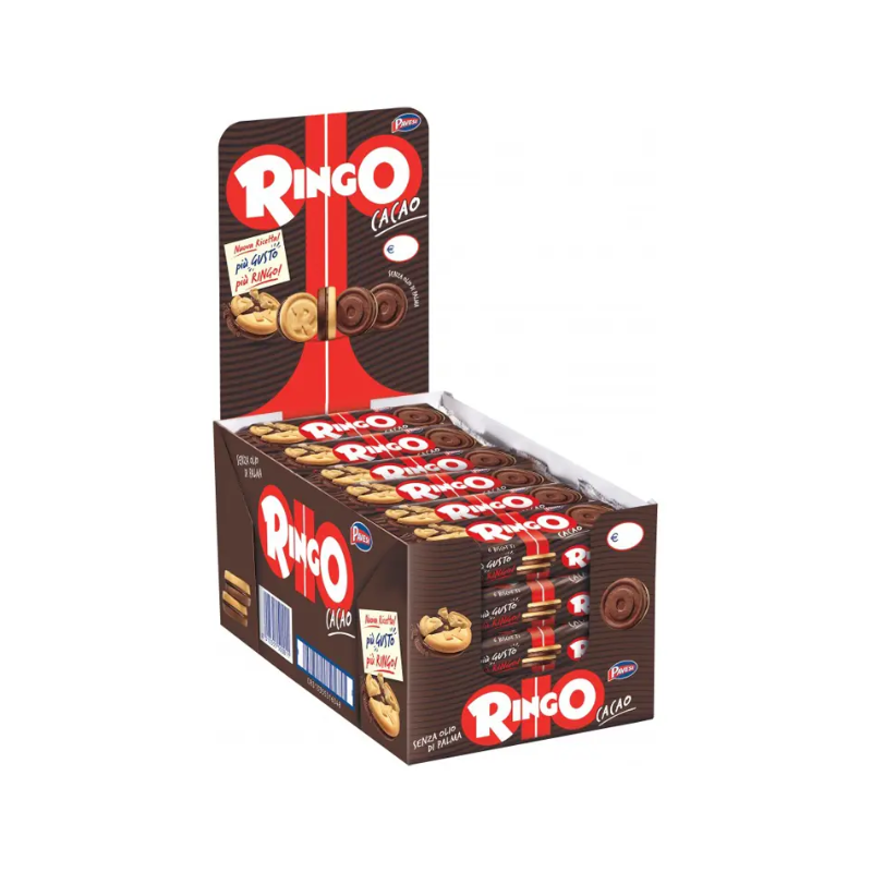 Biscotti Ringo Pavesi al Cacao confezione da 24 pz per 6 biscotti