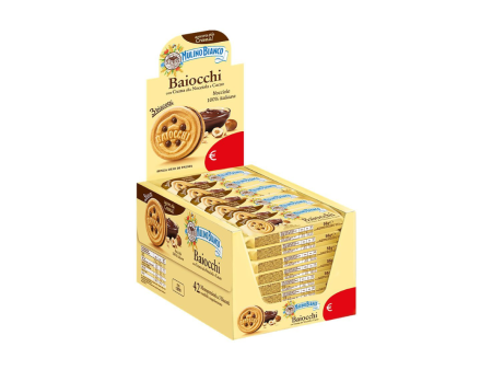 Biscotti baiocchi nocciola 42pz 28gr