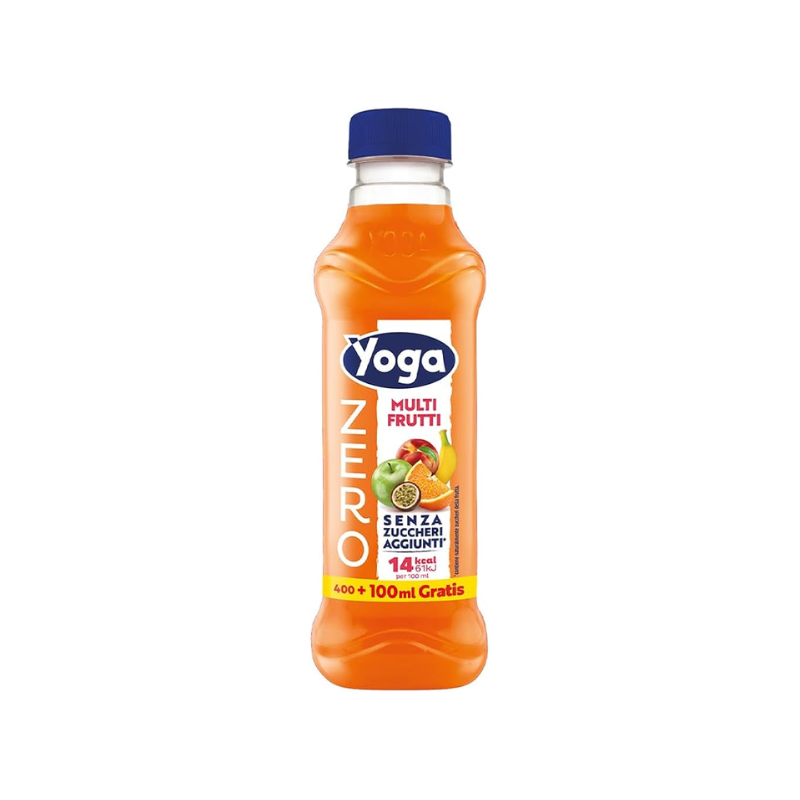 Yoga Multi Frutti ZERO 12 Bottiglie da 500ml Bevanda Senza Zuccheri Aggiunti, Senza Glutine
