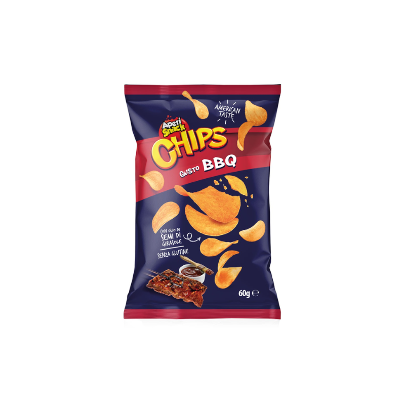 Aperisnack Patatine Chips BBQ 60gr  18PZ