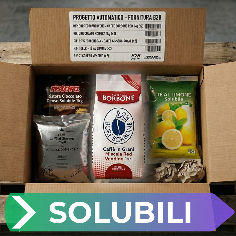 Kit Rifornimento Solubili  Smart Caffè Borbone Rosso - (5 Referenze)