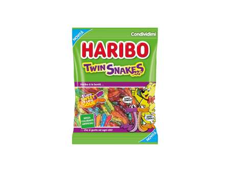 Haribo Twins Snakes Caramelle Gommose al gusto Frutta 80gr 30pz